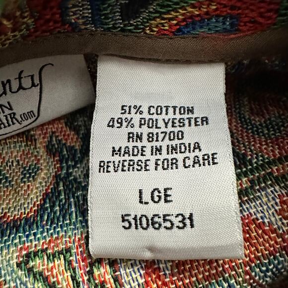 Two Twenty Collection Womens Tapestry Jacket Size L Elephant Paisley Folk Art - Picture 4 of 8